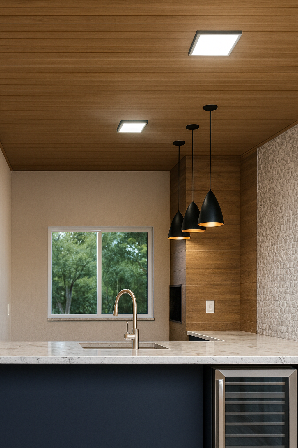 Kit Luminária Pendente Cônica Moderna Ajustável Preto Fosco