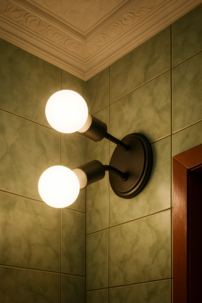 Luminária Spot Dupla de Teto e Parede Retrô Direcionável