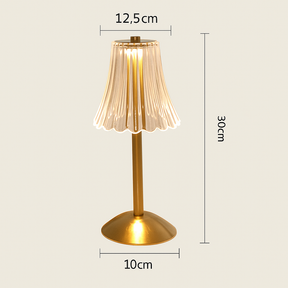 Luminária Recarregável Led Dourada de Mesa Sem Fio 3 Cores Touch