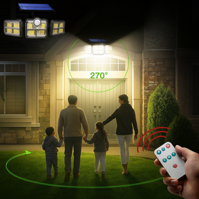 Refletor Solar COB com Sensor de Presença IP65 para Parede