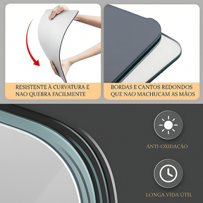 Espelho Adesivo Flexível em PET Espelhado para Decoração Versátil