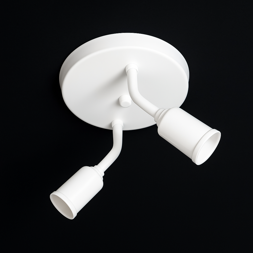 Luminária Spot Dupla de Teto e Parede Retrô Direcionável