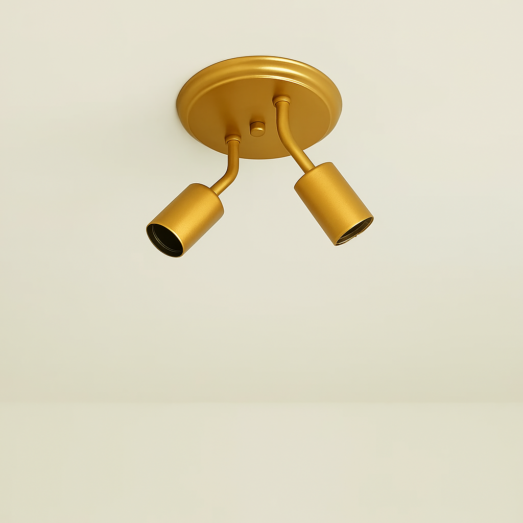 Luminária Spot Dupla de Teto e Parede Retrô Direcionável