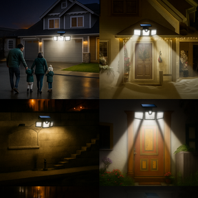 Refletor Solar COB com Sensor de Presença IP65 para Parede