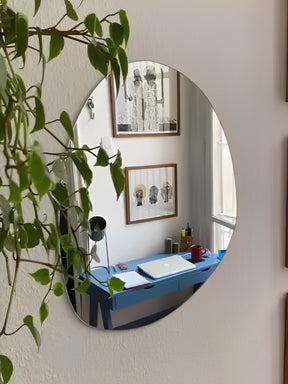 Espelho Redondo Lapidado de Vidro para Decoração Moderna