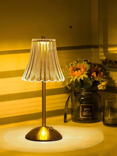 Luminária Recarregável Led Dourada de Mesa Sem Fio 3 Cores Touch