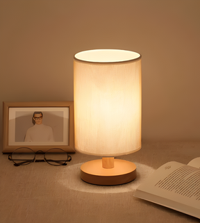 Luminária de Mesa em Madeira com 3 Tons de Luz Suaves e Touch