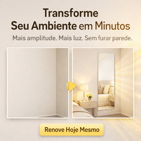 Espelho Adesivo Flexível em PET Espelhado para Decoração Versátil