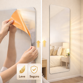 Espelho Adesivo Flexível em PET Espelhado para Decoração Versátil