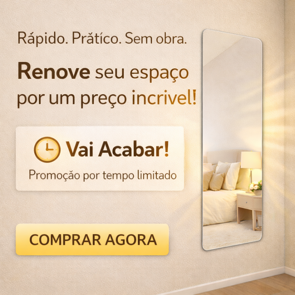 Espelho Adesivo Flexível em PET Espelhado para Decoração Versátil