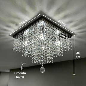 Lustre em Cristal Acrílico com LEDS Efeito Cascata