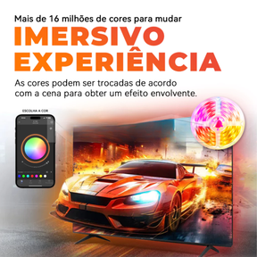Fita LED RGB com Controle por App Inteligente e Sincronização Musical