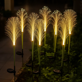 Luminária Solar LED  em Fibra Design Cana de Bambu  para Jardim