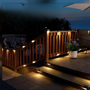 Kit Arandela Solar Balizadora LED IP65 para Escadas e Muros