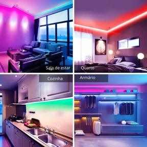 Fita LED RGB com Controle por App Inteligente e Sincronização Musical