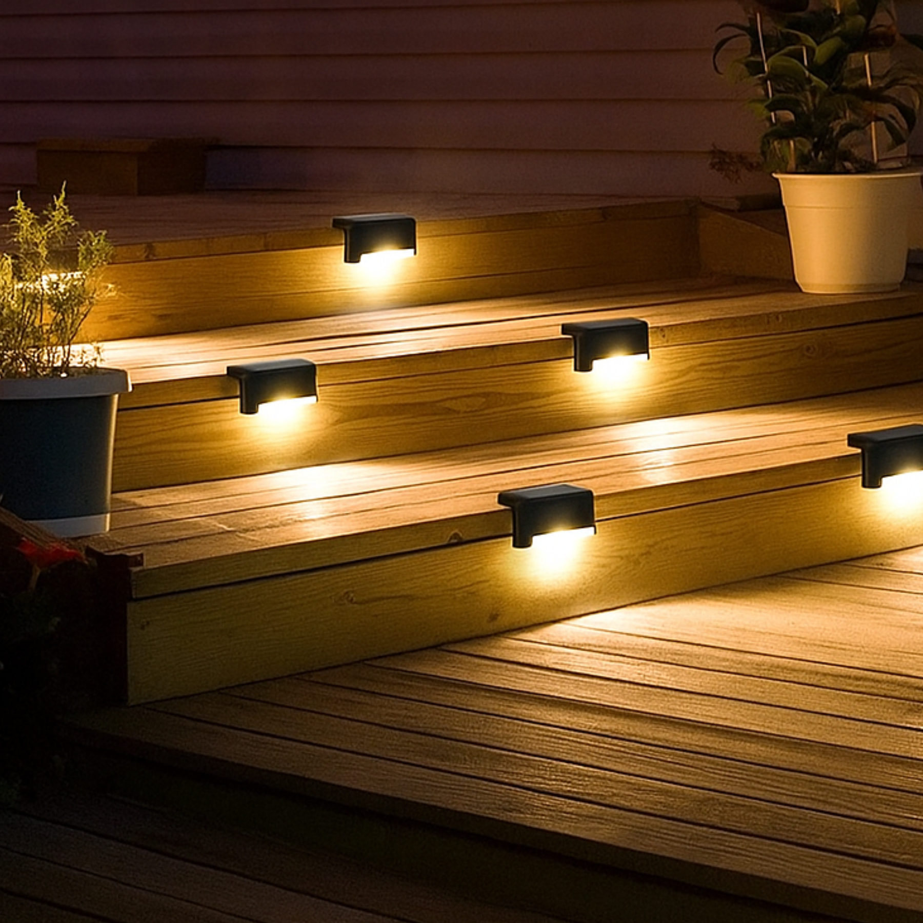 Kit Arandela Solar Balizadora LED IP65 para Escadas e Muros