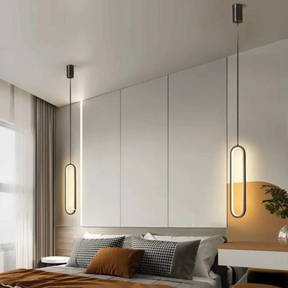 Kit 2 Luminárias Pendentes LED com Design Anel Alongado