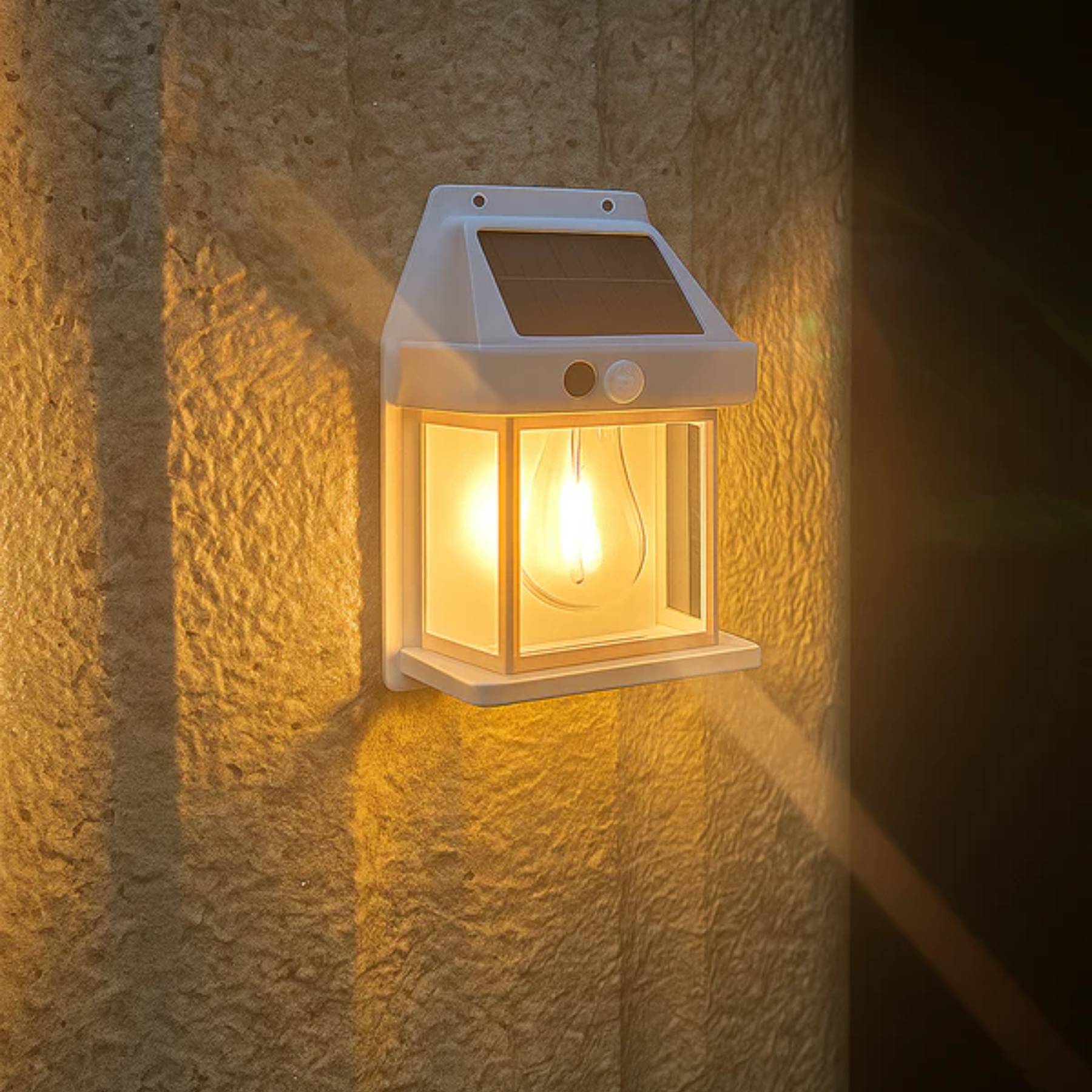 Kit Arandela Solar  Externa Vintage com Sensor de Movimento