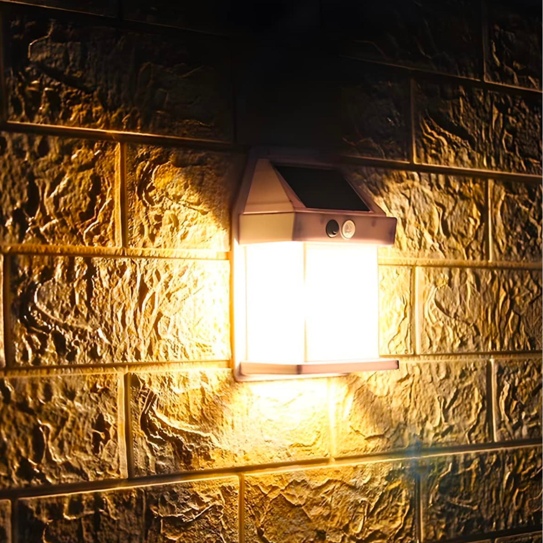 Kit Arandela Solar  Externa Vintage com Sensor de Movimento