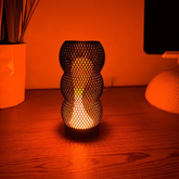 Luminária LED Multicores com Efeito Lava e Impressão 3D Geométrica