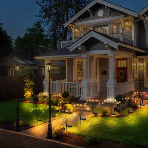 Kit Luminária Solar LED Decorativa Efeito Vagalume Para Jardim