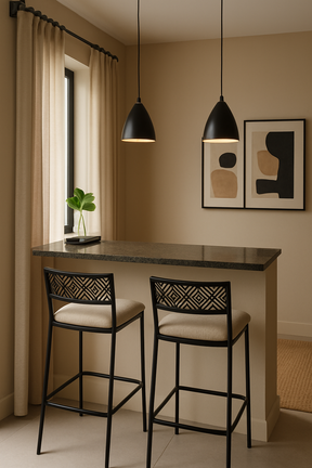 Kit Luminária Pendente Cônica Moderna Ajustável Preto Fosco