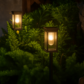 Kit Luminária Solar de Gramado LED Efeito Tungstênio Decorativo