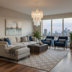 Lustre Cristal Acrílico Design Cascata de Hastes em Camadas