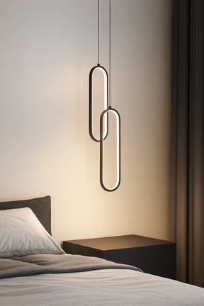 Kit 2 Luminárias Pendentes LED com Design Anel Alongado