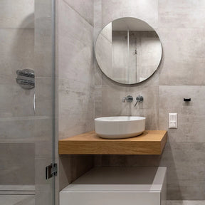 Espelho Redondo Lapidado de Vidro para Decoração Moderna