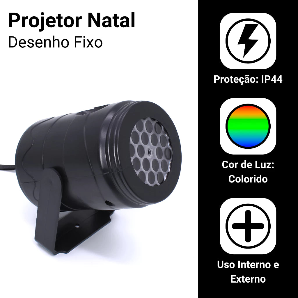 Projetor LED Natalino Portátil 16 Desenhos 3d Bivolt