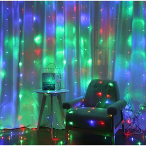 Cortina de Luz Fio de Fada 300 LEDS Bivolt Decorativa