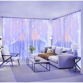 Cortina de Luz Fio de Fada 300 LEDS Bivolt Decorativa