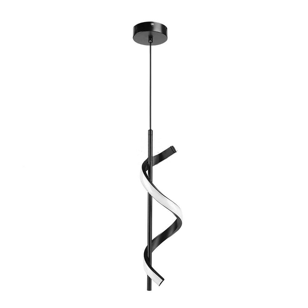 Luminária Pendente com LED Integrado e Design Espiral Ajustável
