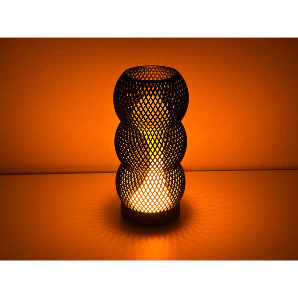 Luminária LED Multicores com Efeito Lava e Impressão 3D Geométrica