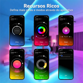 Fita LED RGB com Controle por App Inteligente e Sincronização Musical