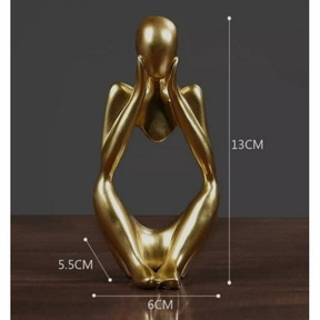 Kit com 3 estatuas pensador, decoração sala luxo