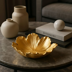 Centro de Mesa Decorativo  Pétalas de Lótus em Resina