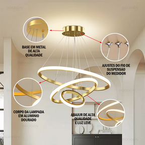 3 Cores (110V-220V) Lustre De Teto Nórdico De Luxo Lustre Para Sala De Jantar e Estar Lustre Romântico Starry Sky