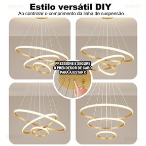 3 Cores (110V-220V) Lustre De Teto Nórdico De Luxo Lustre Para Sala De Jantar e Estar Lustre Romântico Starry Sky