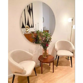 Espelho Redondo Lapidado de Vidro para Decoração Moderna