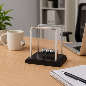 Pêndulo de Newton Luxo - Enfeite e Decoração Mesa Sala Escritório - Balance Balls