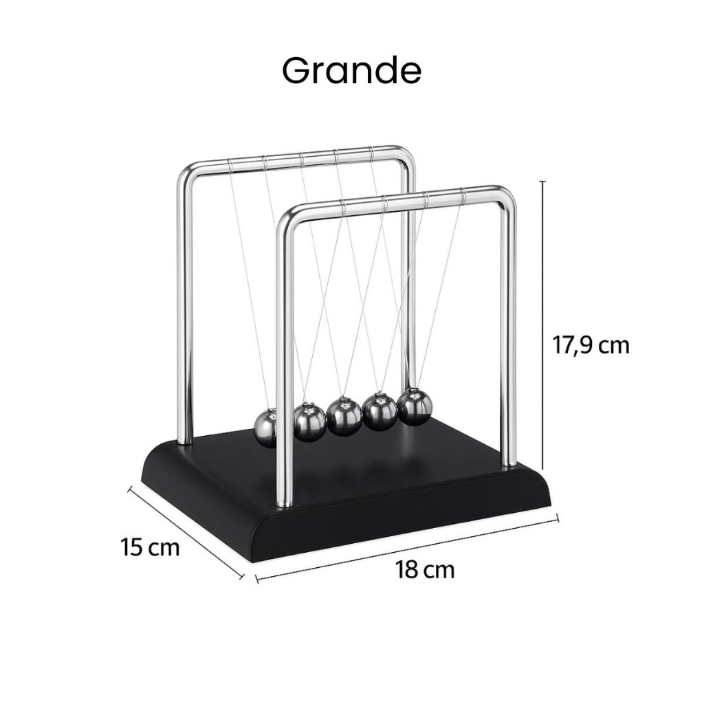 Pêndulo de Newton Luxo - Enfeite e Decoração Mesa Sala Escritório - Balance Balls