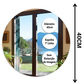 Espelho Redondo Lapidado de Vidro para Decoração Moderna