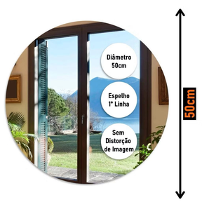 Espelho Redondo Lapidado de Vidro para Decoração Moderna