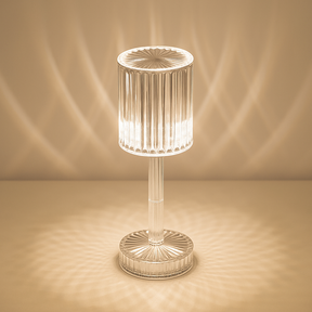 Luminária Cristal Diamante Acrílica LED USB com 3 Cores e Touch