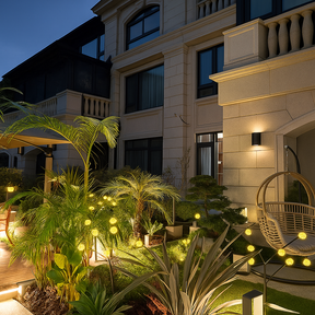 Kit Luminária Solar LED Decorativa Efeito Vagalume Para Jardim