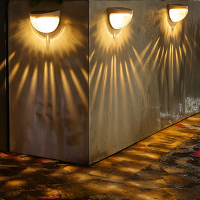 Luminária Solar de Parede LED IP65 com Efeito Facho de Luz