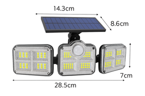 Refletor Solar COB com Sensor de Presença IP65 para Parede