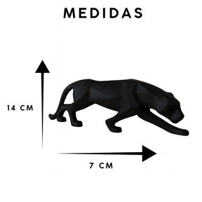 Escultura Pantera Decorativa Sofisticada em Gesso Premium